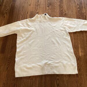 XL Athropologie Cream white sweater